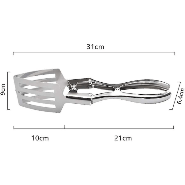 Rustfrie ståltang for grill, stor og robust lang 30 cm tang, kjøkkenutstyr for grilling og salat, enkel å vaske redskap Hy