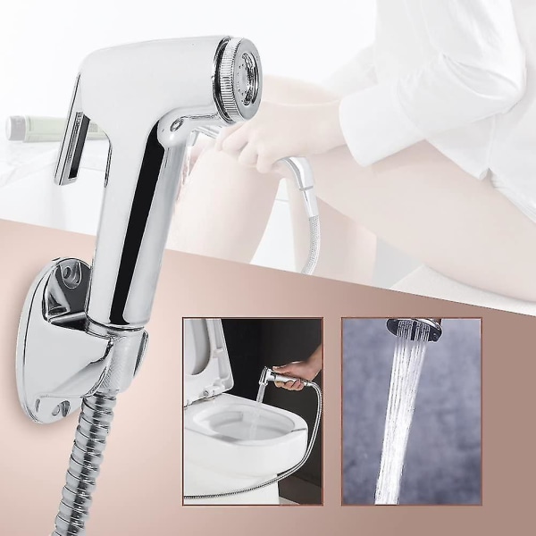 Toilet Bidet Brusespray Slangeholder - Multifunktionel Abs Håndholdt Toilet Bidet Brusespray Slangeholder Vægbeslagssæt (hy)