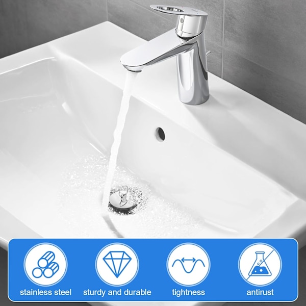 Badekarpropper, 42–46 mm universal afløbsprop badekarprop vaskeprop gummiprop