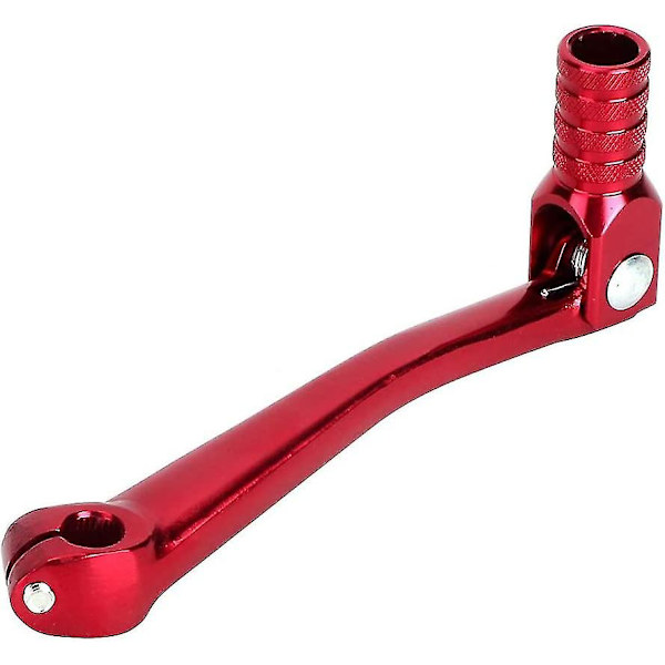 Motorsykkel girspak, universell CNC aluminiumlegering sammenleggbar girspak motorsykkel modifikasjonstilbehør 5,9x2,5 tommer (rød) (hy)