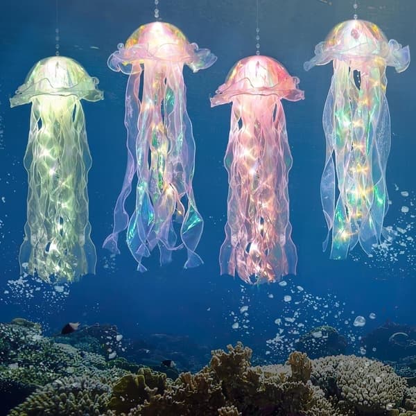 stk. vandmænd lanterner hængende ornamenter festlys julepynt havdyr form gadgets lampe