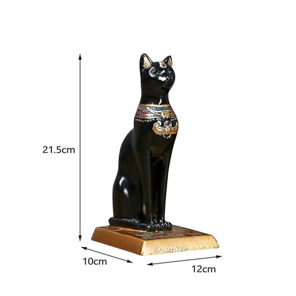 2 stk Retro Resin Egyptiske Katt Bokstøtter Studererom Innredning