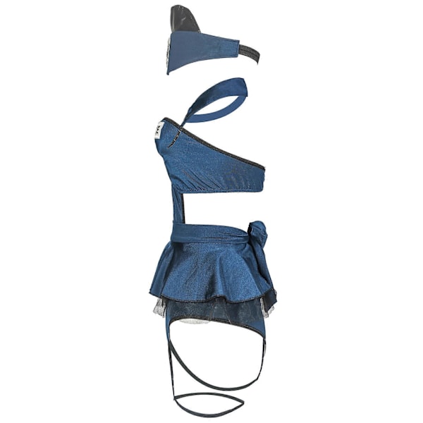 Halloween Politi Kostyme Rollespill Scene Kostyme Sexy Jumpsuit Innpakket Bryst Kvinnelig Politi Uniform Opptreden Kostyme Uniform Farge S