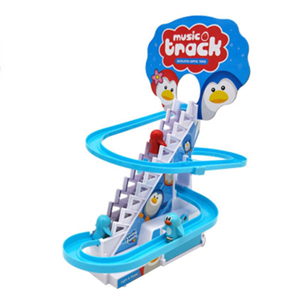 Rail Car Toy Electric Climbing Stairs Toy Doll Educational Children Toys For Chidlren Kids