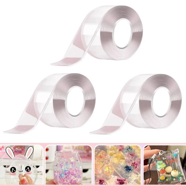 Pcs Nano Tape Boble Legetøj, Ingen Spor Nano Tape Boblefremstilling, Transparent Multifunktionel 100cm*3