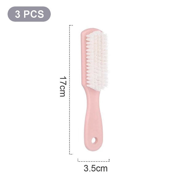 Boot Brush Comfortable Plastic Handle  Cleaner Shoes Scrubbing Soft Cleaning Brush Pink