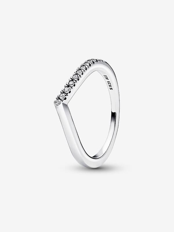 Pandora - P Timeless Wish Puoliksi Kimalteleva Sormus - Sterlinghopea Circumference: 52mm