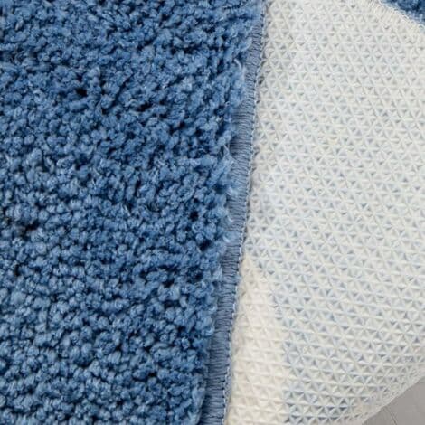 Blå bademåtte - Skridsikker hvalformet måtte, absorberende vaskbar mikrofiber gulvmåtte