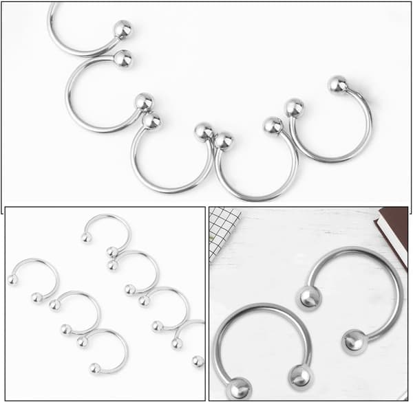 Metall Hestesko Septum Ring Hatt Bøyle 10 stk 1,5 cm Sølvlegering Piercing Smykker