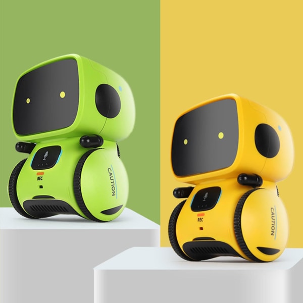 Robotleksak för pojkar och flickor, smart talande robotar, intelligent partner och lärare, födelsedagspresenter för pojkar 3+ år Yellow