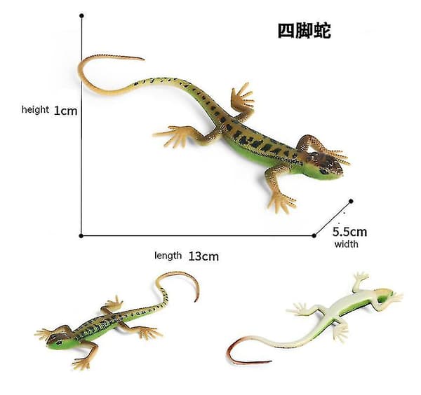 Realistiske øgleleker Kunstige reptilleker green