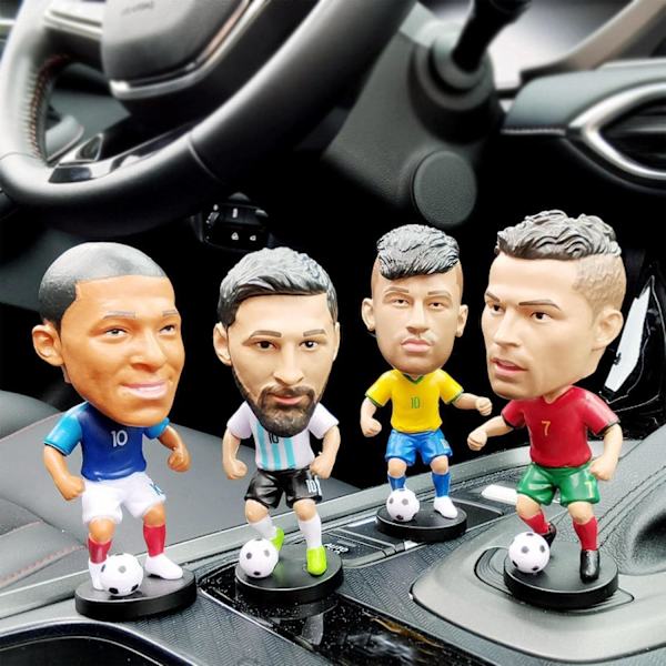 Stjerneornament, actionfigurer, miniatyrmodellleketøy, dukkestatue for fotballentusiaster, skrivebords- og bildekorasjon - A