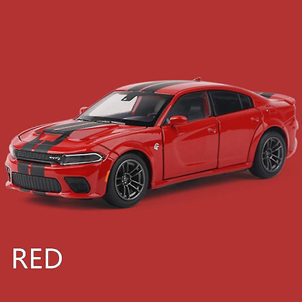 1:32 Dodge Challenger Srt Alloy Urheiluauto Malli Diecast & Toy Metal Muscle Auto Malli Simulaatio Ääni Ja Valo Lasten Lahjat Hellcat Red