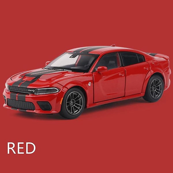 1:32 Dodge Challenger Srt metalliseos Urheiluautomalli Diecast & Lelu Metal Muscle Car Model Simulation Ääni ja Kevyt Lasten Lahjat Hellcat Red