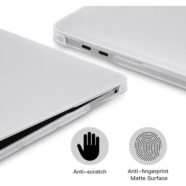 Fodral kompatibelt med Macbook Air 13 tum M1 A2337 A2179 A1932, släppt 2024-2024 Frostat Klart