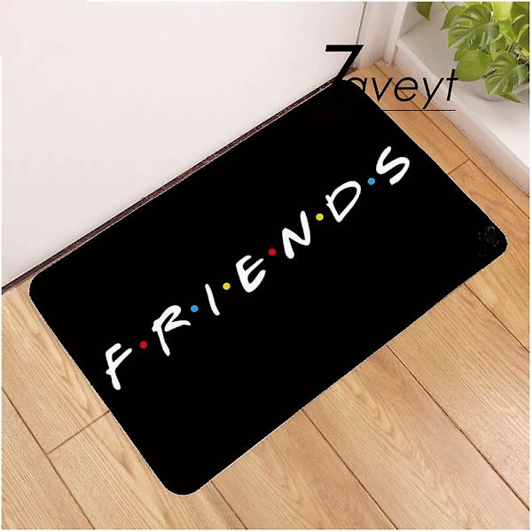 Monikokoinen klassinen Friends-tervetuloa-ovi-matto kylpyhuoneeseen, keittiöön, uusi Friends TV-sarjan samettipohjamatto, eteisen lattiamatto