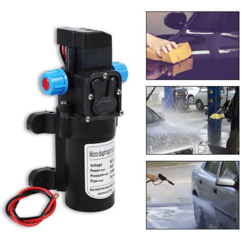 12V 60W Högtrycksvattenpump – Flödeshastighet 5 L/min – Tryck 116 PSI – Lyfthöjd 50 Meter – För Båtar och Husbilar
