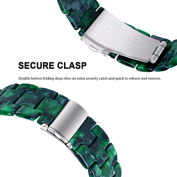 Ersättningsarmband för Garmin Vivoactive 4, 22 mm vattentätt klockarmband i harts Dark green Style V Garmin Vivoactive 4