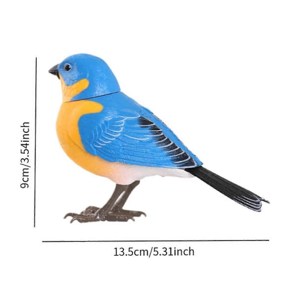 Papegøje Fuglebur Legetøj Elektrisk Syngende og Kvidrende Fuglelegetøj til Børn Amerikansk Gulddompap Bluebird 13.5cmx9cm