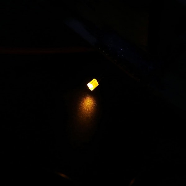 2x3x4mm x LED lyspære, 150 stk rektangulær lysende diode for elektronisk komponentindikator, gul