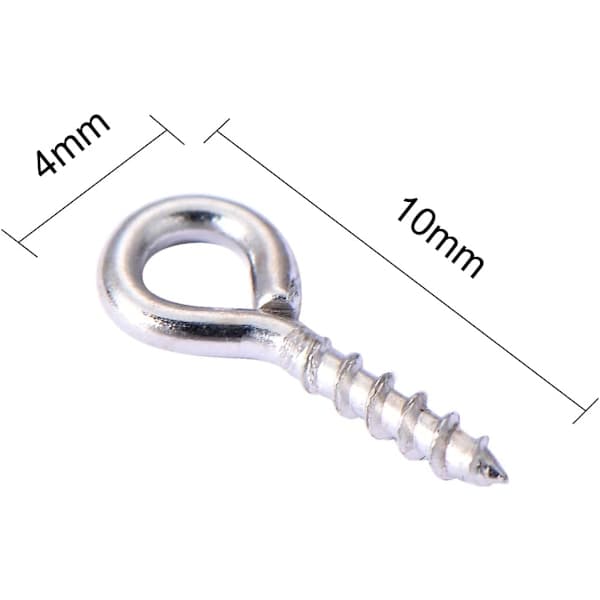 10 mm x 4 mm øjekroge i rustfrit stål til resin