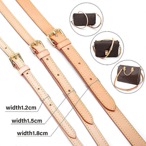 Nahkalaukun hihna Lv Speedy -olkalaukkuihin 100 % pitkään vaihto-olkaimeen Säädettävät Crossbody-vyöt Laukun tarvikkeet Glossy coffee 1.8cm
