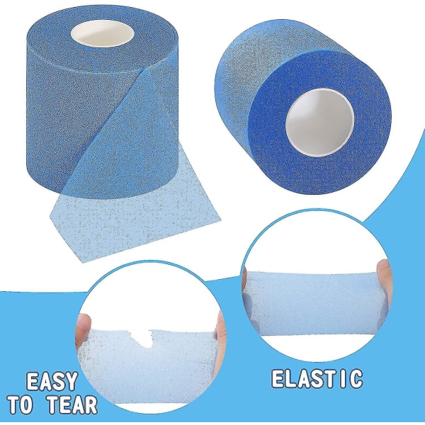 3 stk Atletisk Pre Wrap Tape For Sports Pre-Wrap Athletic Tape 2,75 tommer x 30 yards blue