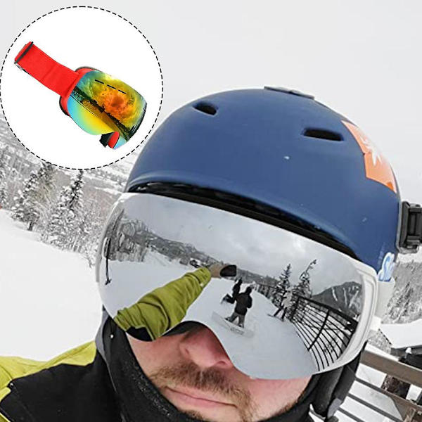 Kvinners og menns skibriller Pro red frame red piece
