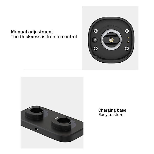 Sähköinen suola- ja pippurimyllysetti - USB ladattava pohja täytettävä mauste automaattinen suola ja pippuri