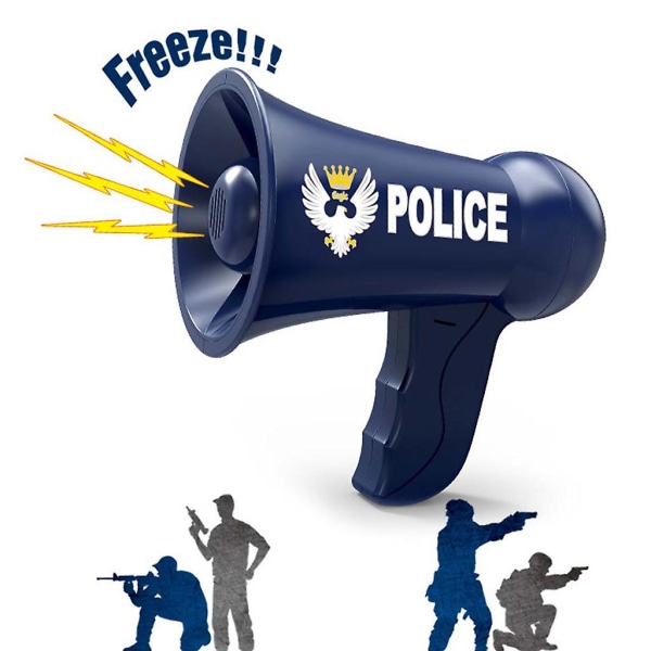 Barnhögtalarleksak för polis låtsasmegafonleksak Pojkar Fantastiskt spel Se
