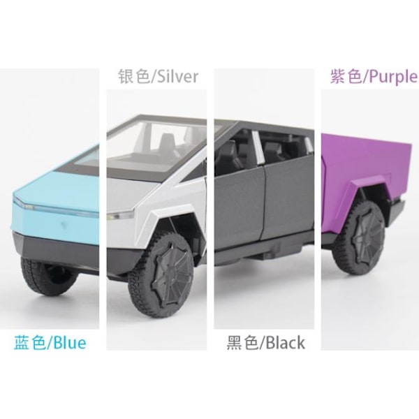 1:32 Tesla Model X Model 3 Model S Model Y Legering Bilmodell Diecasts Leksaksbil Ljud Och Ljus Barnleksaker För Barnpresenter Pojk Leksak Cybertruck Silver