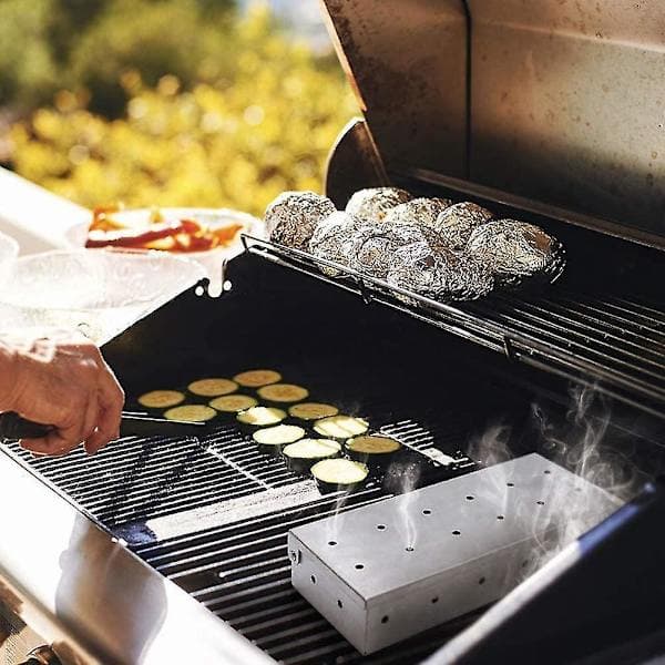 Utendørs kullgrill i rustfritt stål