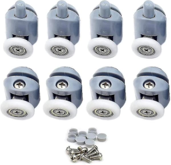 Duschdörrrullar 8 st Duschskjutdörr Rulle Duschkabinrullar 23mm