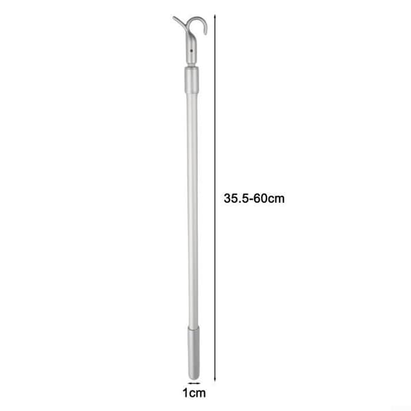 Teleskopisk forlengelse for persienner i aluminium med roterende krok, 33-60 cm