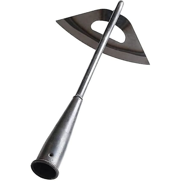 Hålhacka, rostfritt stål, bärbar liten hacka, mångsidig, robust och hållbar trädgårdsredskap, ogräsrensare, plantering av grönsaker, hemträdgård, gård, ihålig