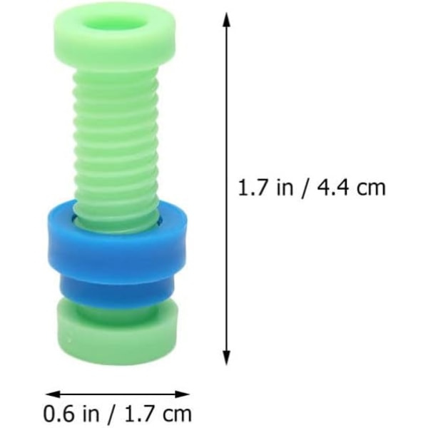 Liten fingerleke blyanttopp: 8st Plast Fingertop Colorful