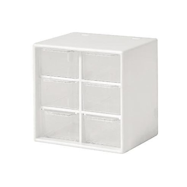 Hantverkslåda Förvaring med 9 lådor- organizer Minilådor för hantverkssmycken Kosmetika Konstsytillbehör with 6 Drawers White