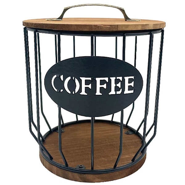 Hult Kaffe Kapsel Opbevaringskurv Frugt Kaffe Pod Organizer Holder Cafe Hotel Sort