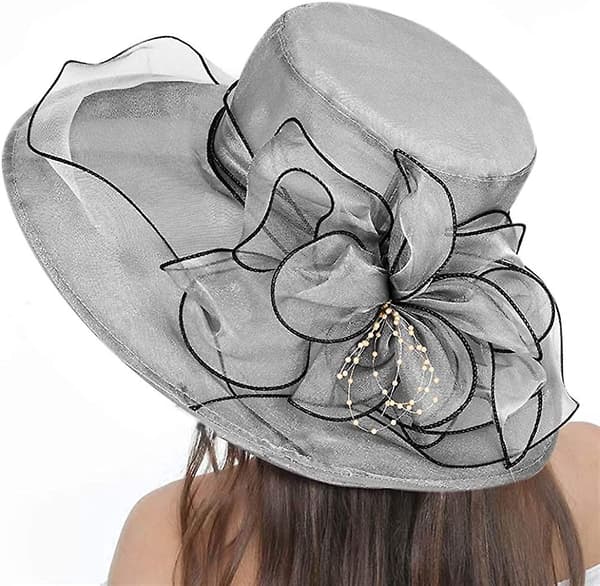 Damer Kvinner Organza Hodeplagg Bryllupshatt Solhatt Kirkehette Ascot Hodeplagg Race Hodeplagg