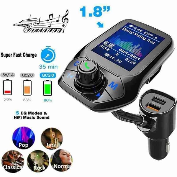 Bluetooth-kompatibel bil-FM-sender Mp3-afspiller håndradioadapter