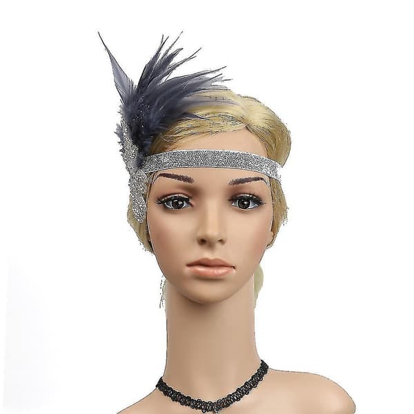 Hodeplagg Fjær Flapper Hodebånd Great Gatsby Hodeplagg Vintage Prom(hy)