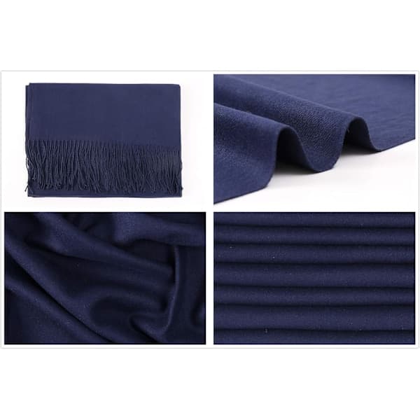 Dame Tørklæder Pashmina Sjaler og Wraps til Bryllup Tørklæder til Kvinder Vinter Navy Navy