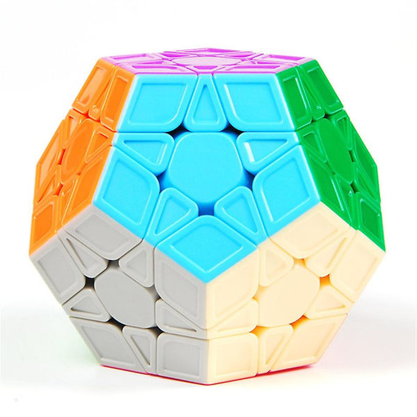 Qiyi Megaminx Magic Cube 3x3 Tarrattomat Dodekaedrin nopeuskuutiot Aivohuumorit Twist Puzzle Lelu Megaminx Fidget Toys Cubo Rubix Stickerless