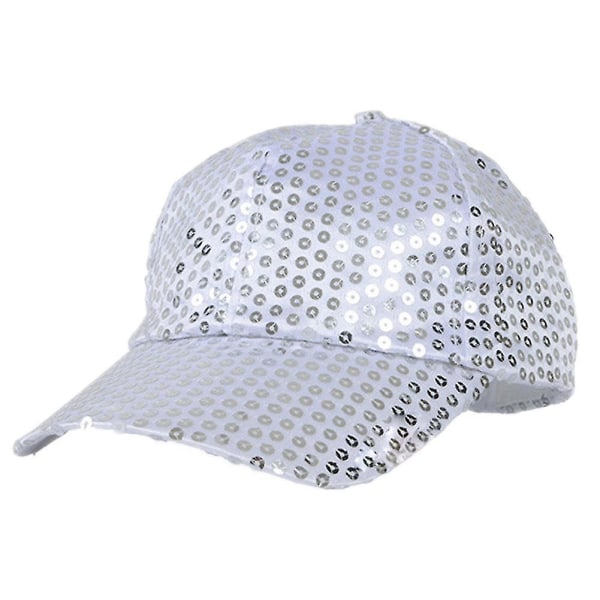 Dame Menn Glitter Paljetter Baseball Caps Snapback justerbare hatter Silver