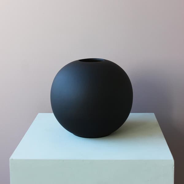 Ball Vase 20cm Svart