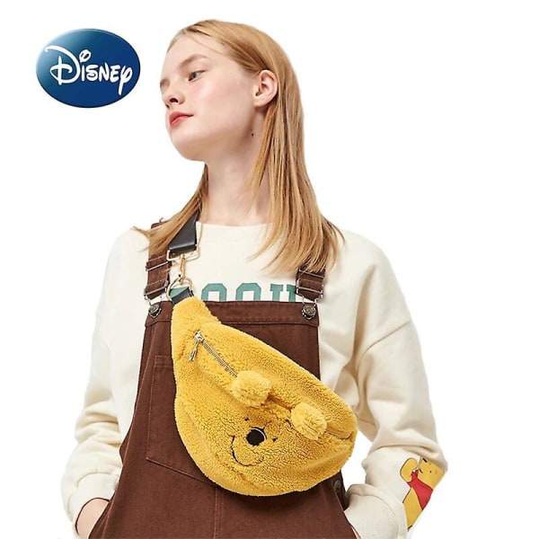 Disney Winnie The Pooh Ny Kvinders Plys Messenger Taske Tegneserie Sød Børns Plys Talje Taske Stor Kapacitet Kvinders Bryst Taske