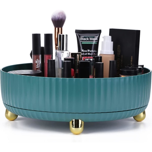 Organizer - 360roterande organizer med stor kapacitet Kosmetikamontrar Bänkskiva Spinning Makeup Parfymställ Organizer (grön)