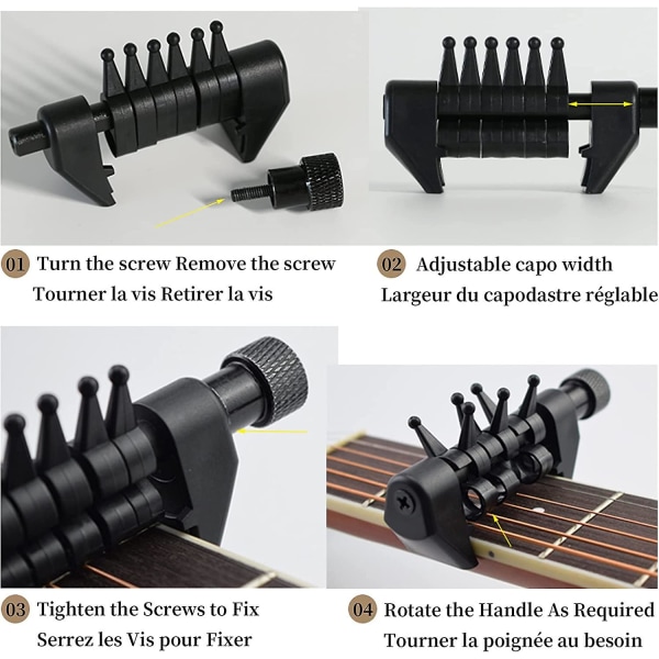 Ukulele Capo Akustisk Eletric Gitarr Clip Snabbväxlande Capo Klämma, bärbar Akustisk Gitarr Ackord