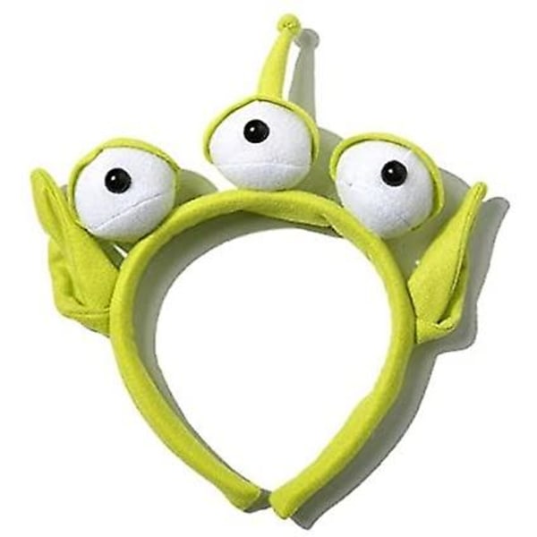 Shrek Groda Alien Huvud Wrap & Hår Band Grön Groda Öga Spa Pannband