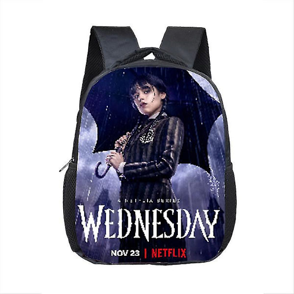 Wednesday Addams Studenterrygsæk Onsdag Børnehave Belastningsreducerende Rygsæk D